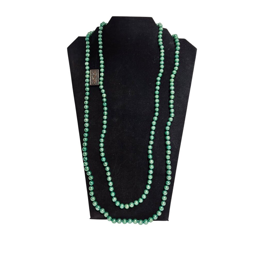 Honora Single Strand Aqua Blue/Green Cultured Pearl Necklace (6293)